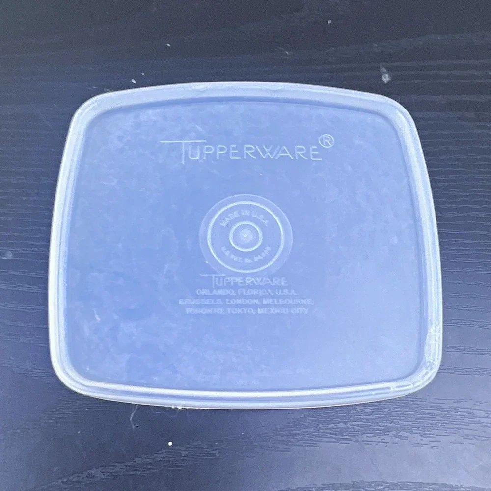 Tupperware 310-41 Clear Square Plastic Replacement Lid Cover Seal Vintage